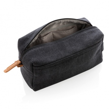 Logo trade liikelahja mainoslahja tuotekuva: Canvas-toalettilaukku - PVC-vapaa